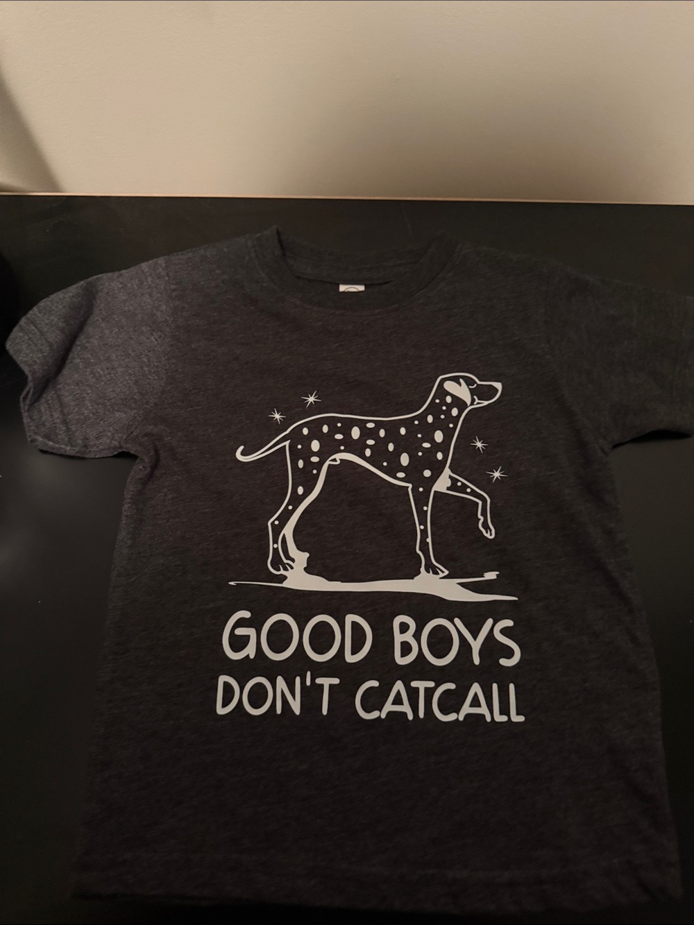 Good Boys Don't Catcall Kids Short Sleeve Tee - Dark Gray